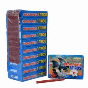 Mecha pirata 3 tiros - Display x 10 Cajas