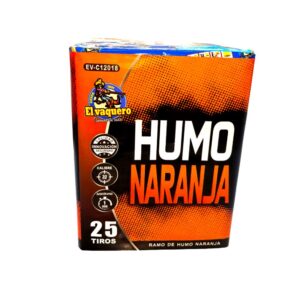Torta de humo Naranja 25 Tiros Efecto Recto